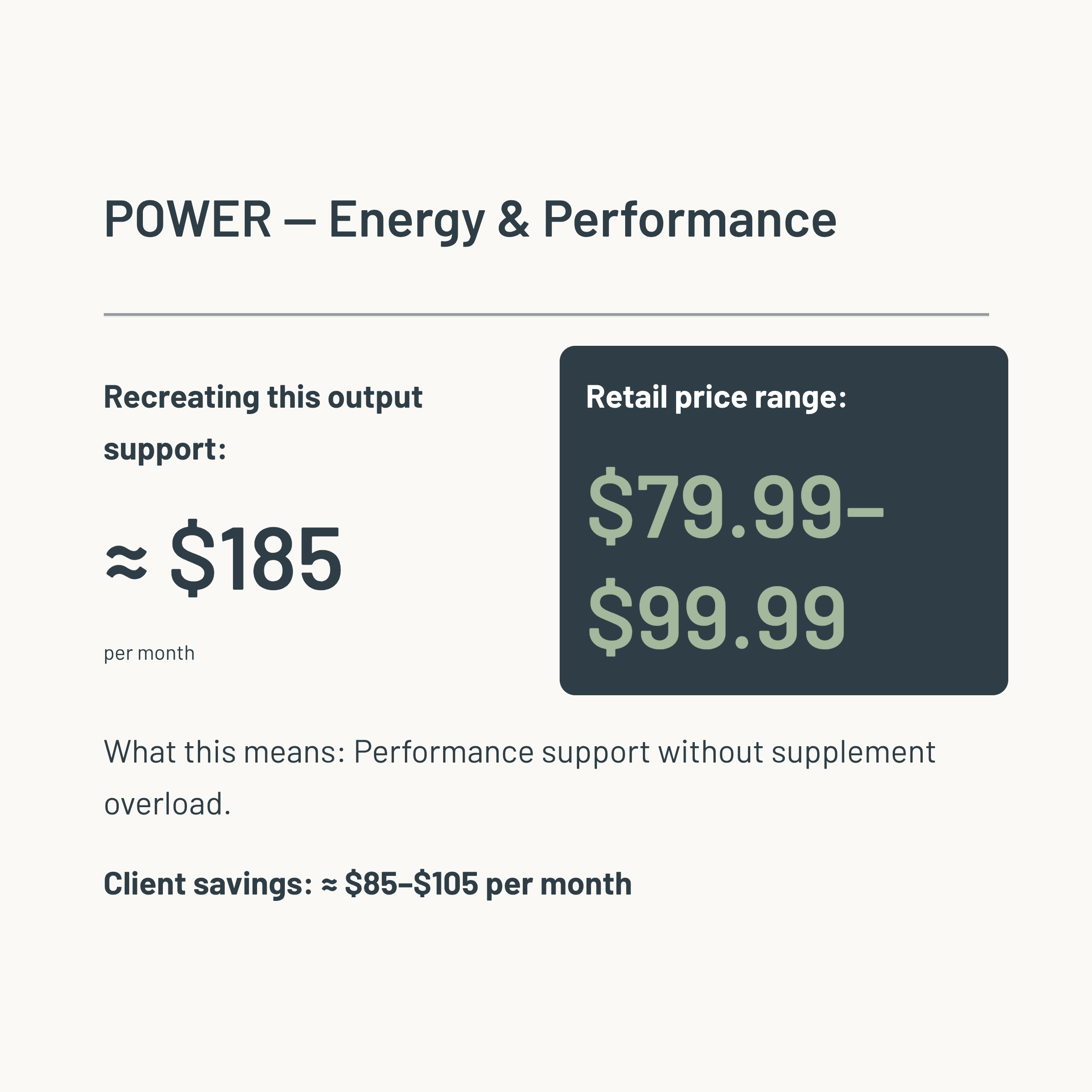 POWER - Muscle & Recovery Support