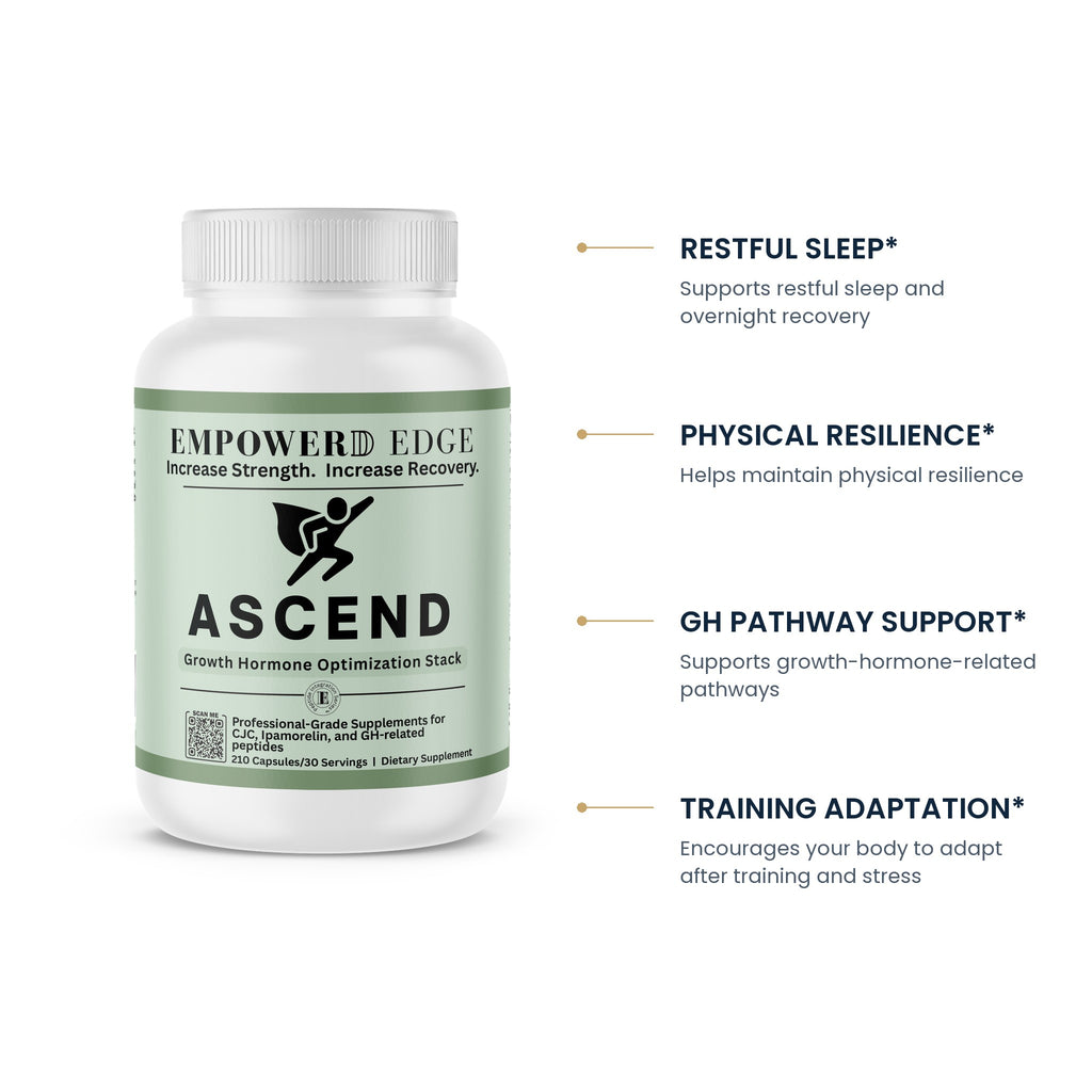ASCEND key benefits: restful sleep, physical resilience, GH pathway support, training adaptation