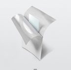 InstaMed oral dissolving strip, foil pouch peeled open