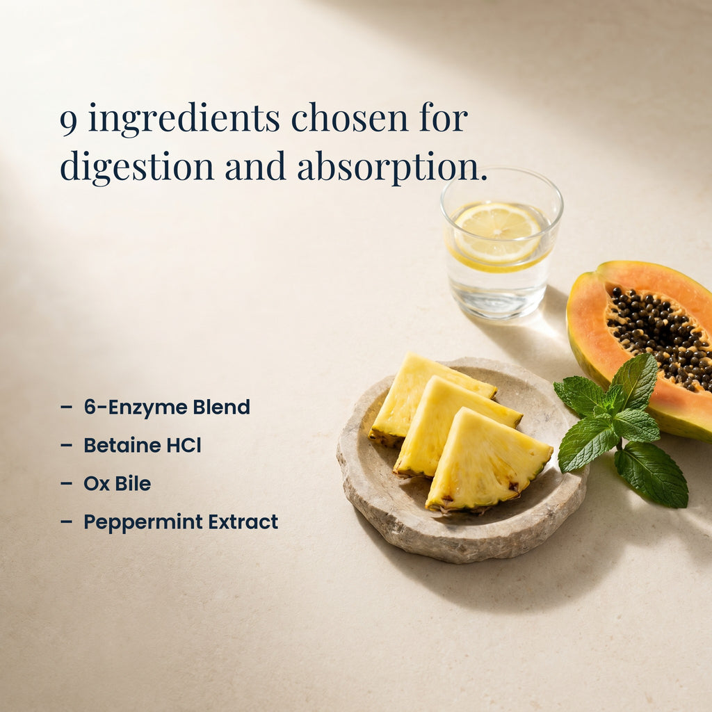 9 ingredients chosen for digestion and absorption