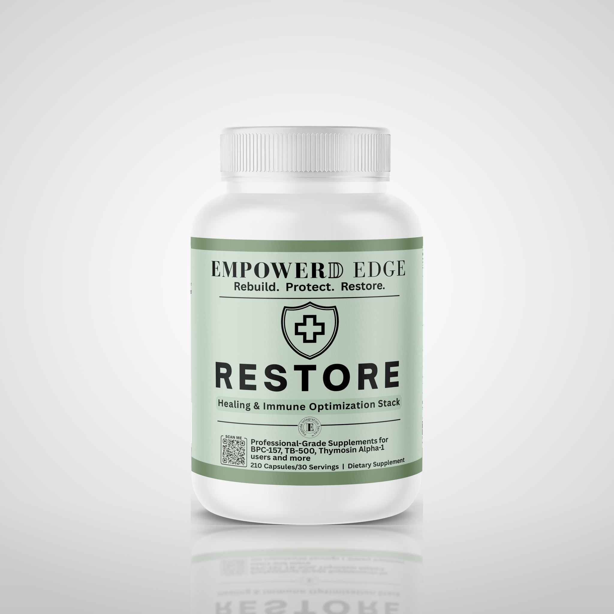 RESTORE bottle on white studio background